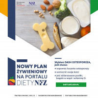 Nowy plan Żywieniowy DASH Osteoporoza w portalu Diety NFZ. Odkryj nową dietę dla zdrowych kości